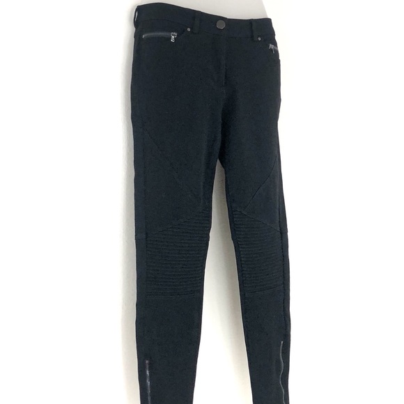 H&M | Black Moto Biker Skinny Jeans - Picture 2 of 8